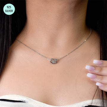 Hello Kitty Cute Sterling Silver Pendant